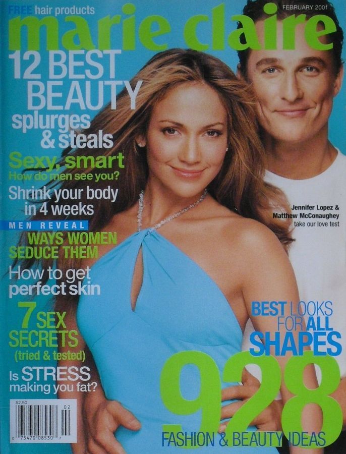 MARIE CLAIRE USA magazine side cover  February 2001