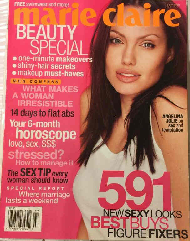 MARIE CLAIRE USA magazine side cover  July 2001