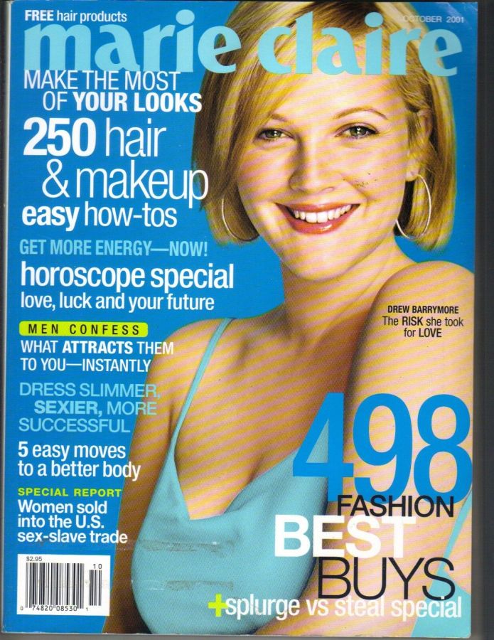 MARIE CLAIRE USA magazine side cover  October 2001