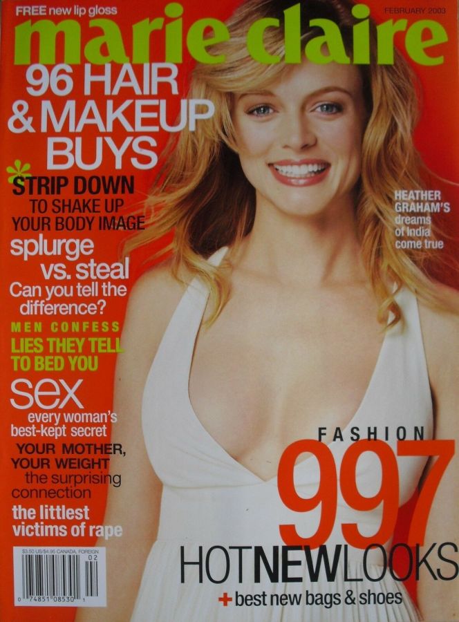 MARIE CLAIRE USA magazine side cover  February 2003