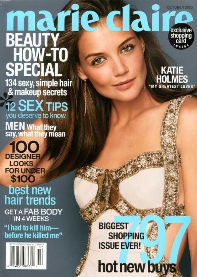 MARIE CLAIRE USA magazine side cover  October 2003