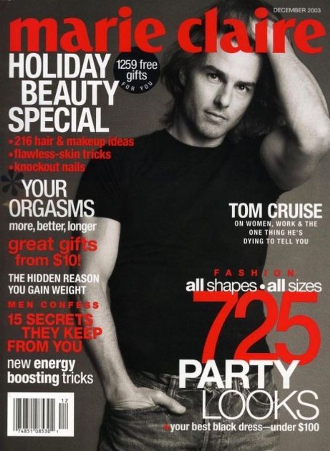 MARIE CLAIRE USA magazine side cover  December 2003