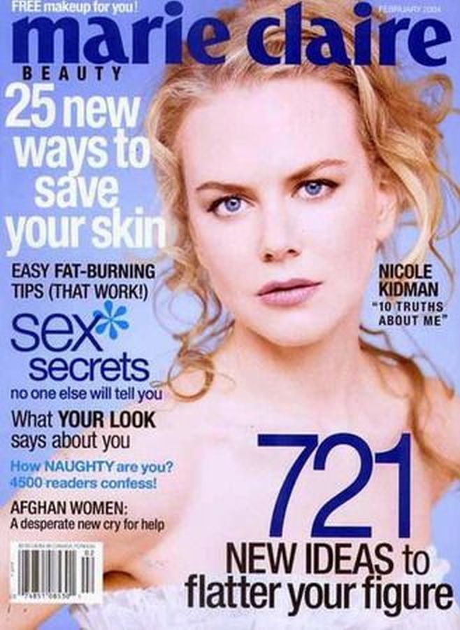 MARIE CLAIRE USA magazine side cover  February 2004