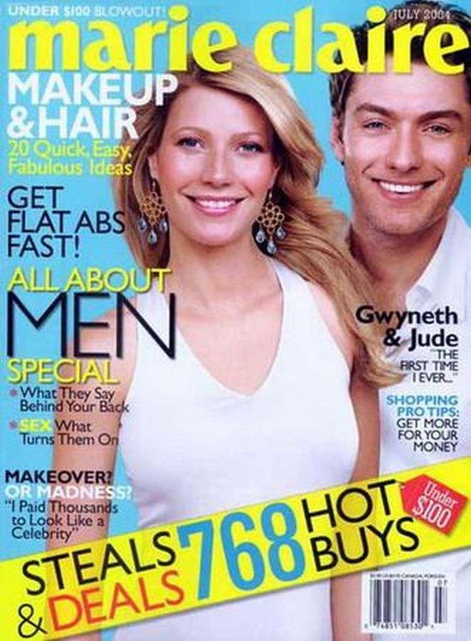 MARIE CLAIRE USA magazine side cover  July 2004