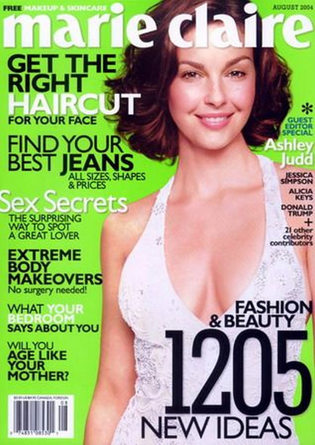 MARIE CLAIRE USA magazine side cover  August 2004