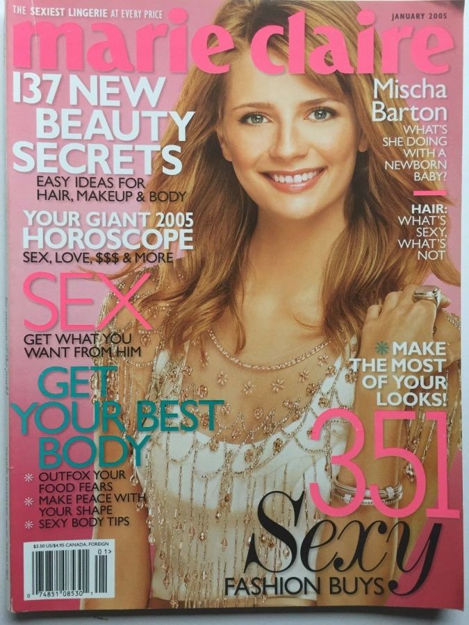 MARIE CLAIRE USA magazine side cover  January 2005