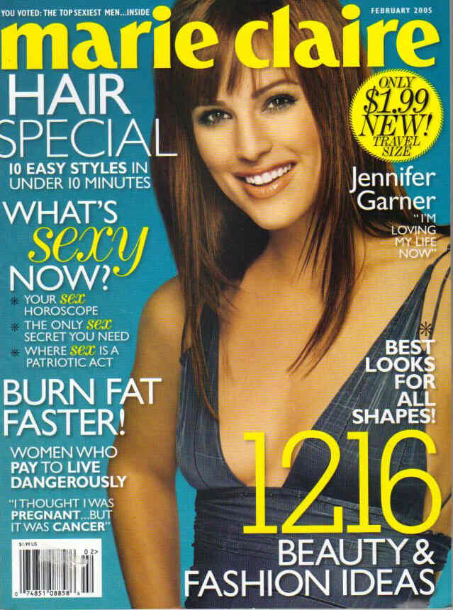 MARIE CLAIRE USA magazine side cover  February 2005