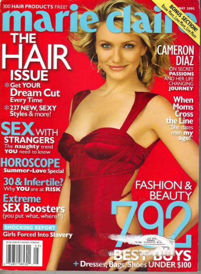 MARIE CLAIRE USA magazine side cover  May 2005