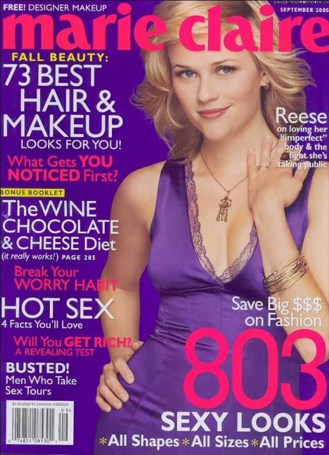 MARIE CLAIRE USA magazine side cover  September 2005