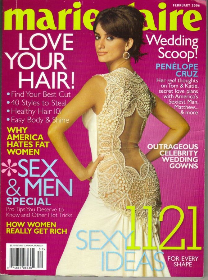 MARIE CLAIRE USA magazine side cover  February 2006