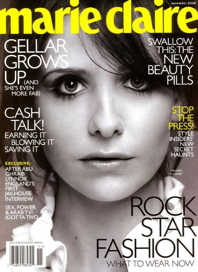 MARIE CLAIRE USA magazine side cover  November 2006