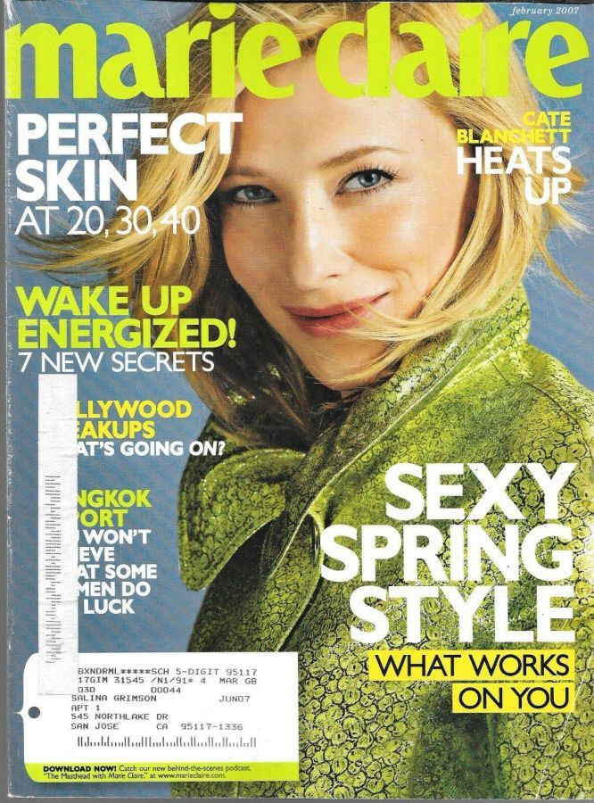 MARIE CLAIRE USA magazine side cover  February 2007