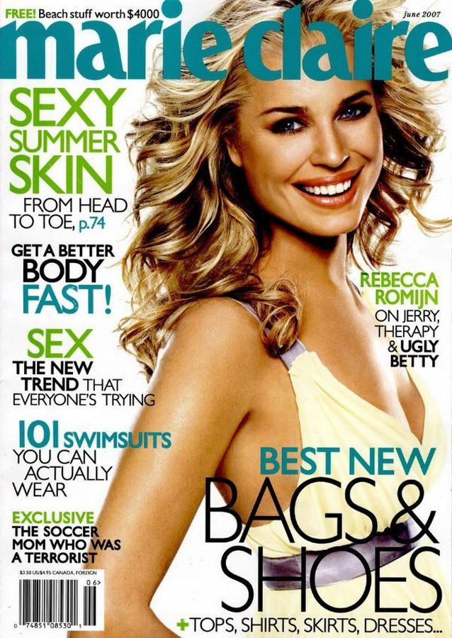 MARIE CLAIRE USA magazine side cover  June 2007