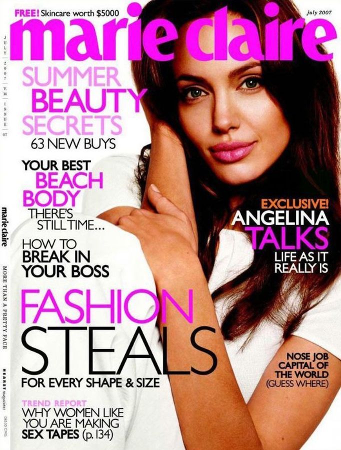 MARIE CLAIRE USA magazine side cover  July 2007