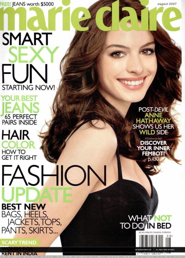 MARIE CLAIRE USA magazine side cover  August 2007