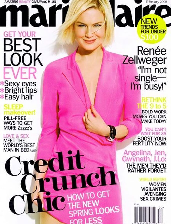 MARIE CLAIRE USA magazine side cover  February 2009