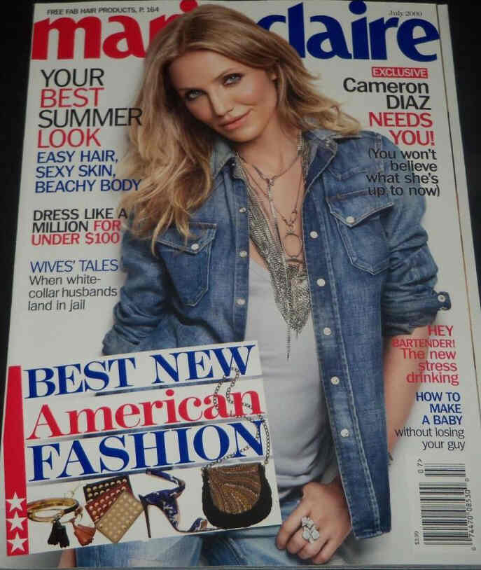 MARIE CLAIRE USA magazine side cover  July 2009