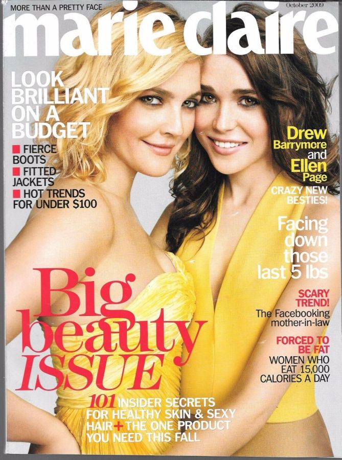 MARIE CLAIRE USA magazine side cover  October 2009