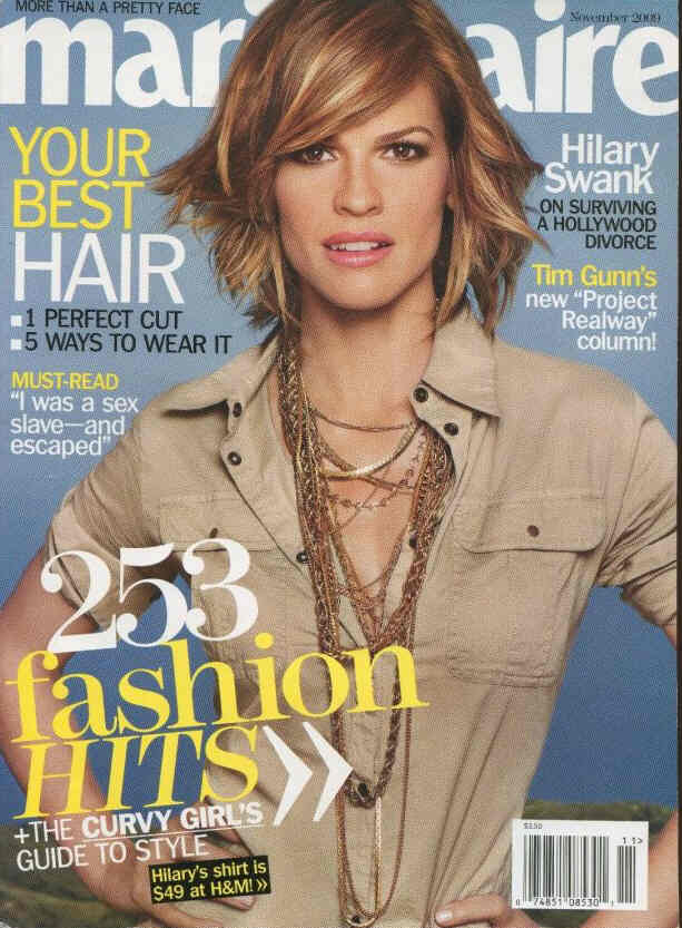 MARIE CLAIRE USA magazine side cover  November 2009