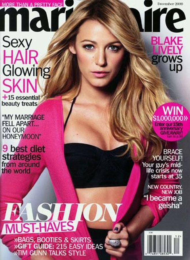 MARIE CLAIRE USA magazine side cover  December 2009