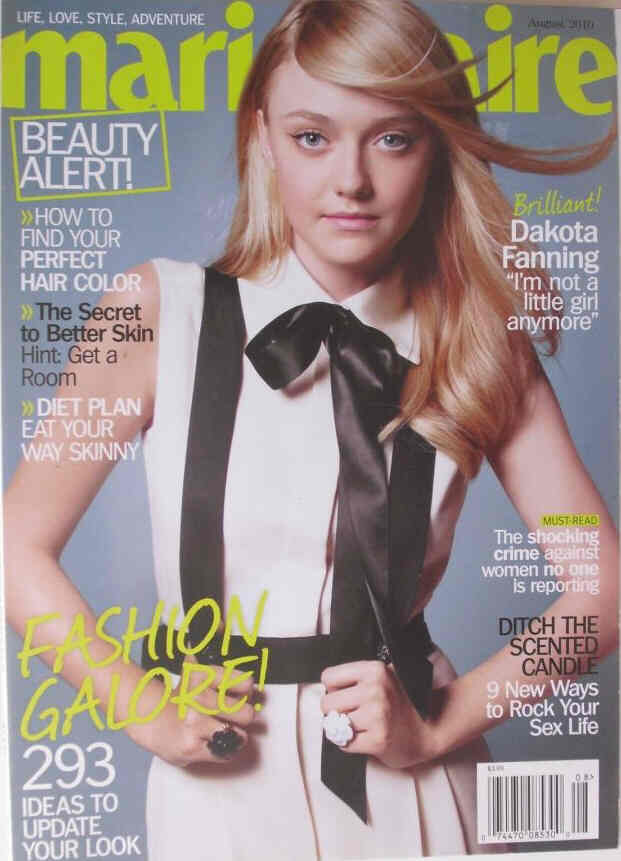 MARIE CLAIRE USA magazine side cover  August 2010