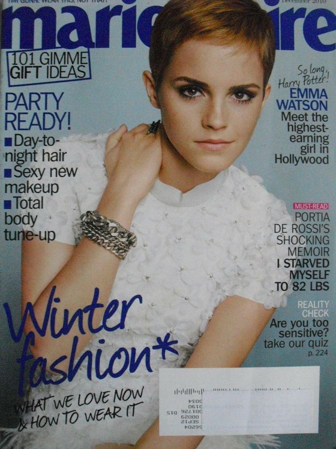 MARIE CLAIRE USA magazine side cover  December 2010