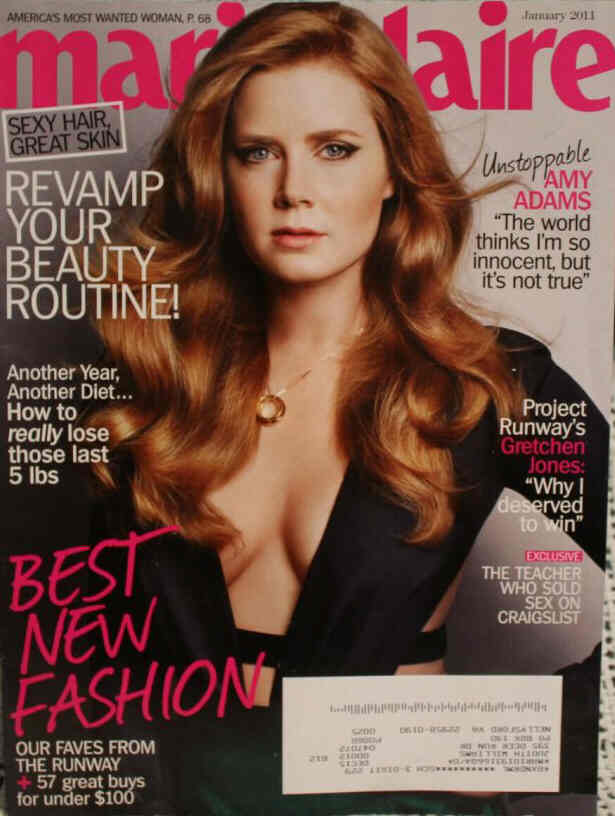 MARIE CLAIRE USA magazine side cover  January 2011