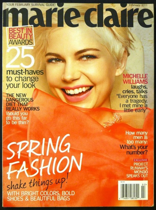 MARIE CLAIRE USA magazine side cover  February 2011
