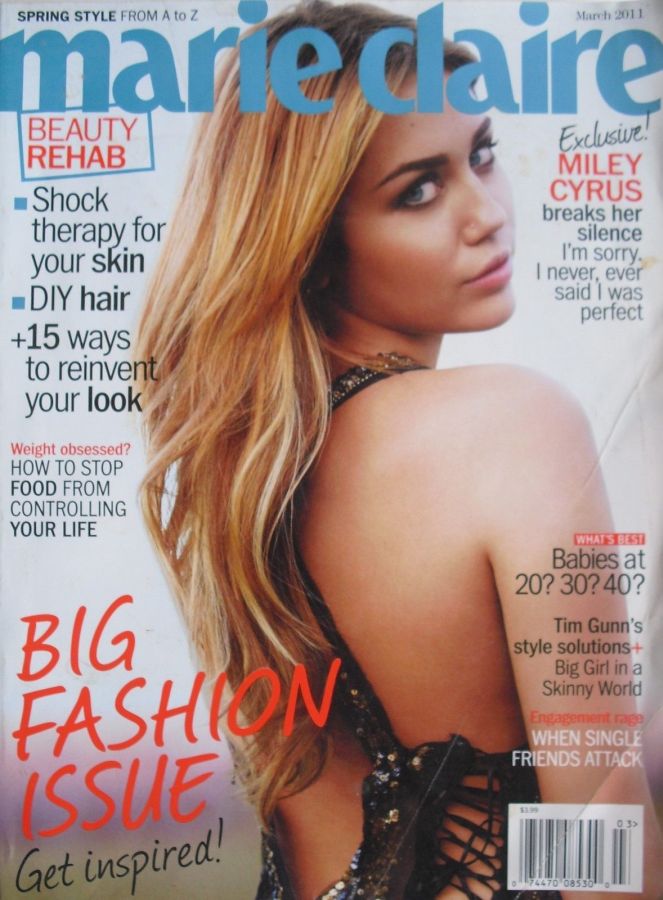 MARIE CLAIRE USA magazine side cover  March 2011