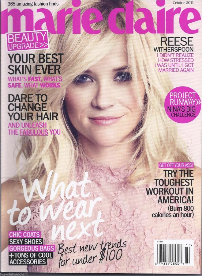 MARIE CLAIRE USA magazine side cover  October 2011