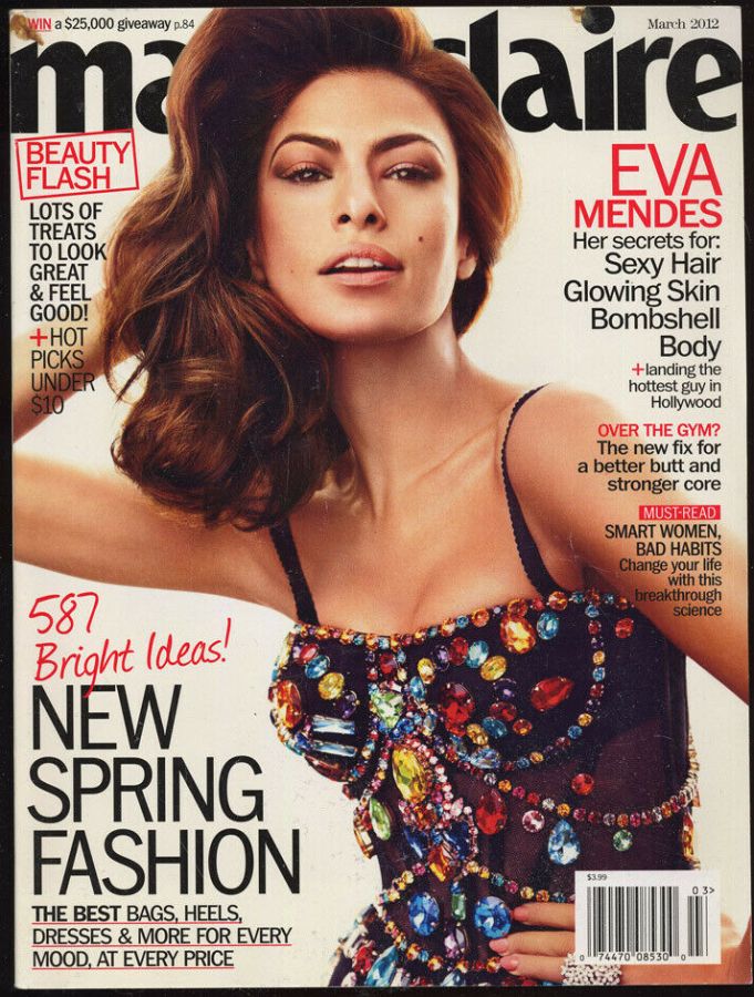 MARIE CLAIRE USA magazine side cover  March 2012