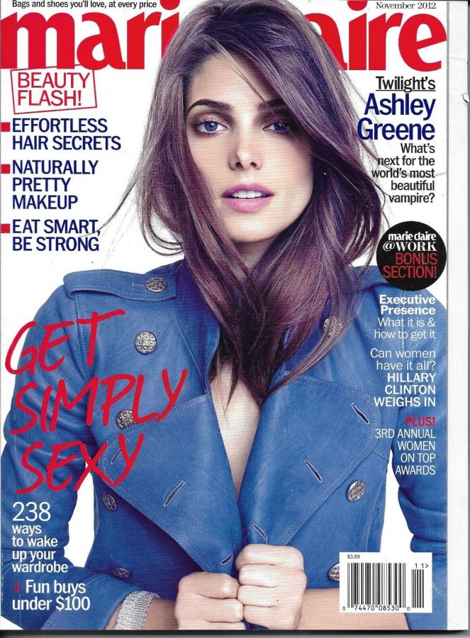 MARIE CLAIRE USA magazine side cover  November 2012
