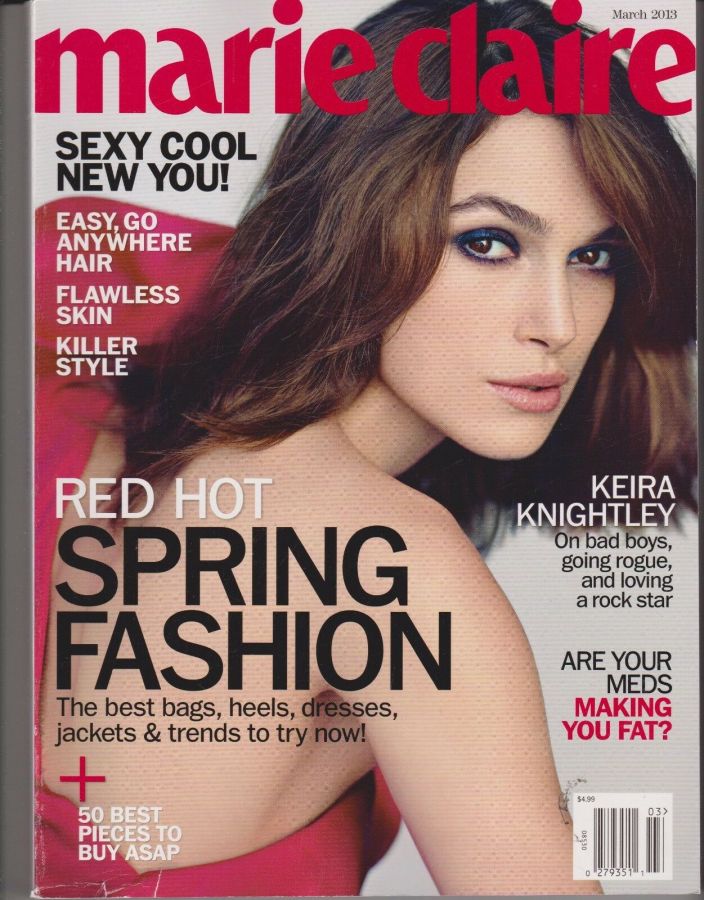 MARIE CLAIRE USA magazine side cover  March 2013