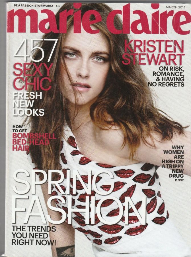 MARIE CLAIRE USA magazine side cover  March 2014