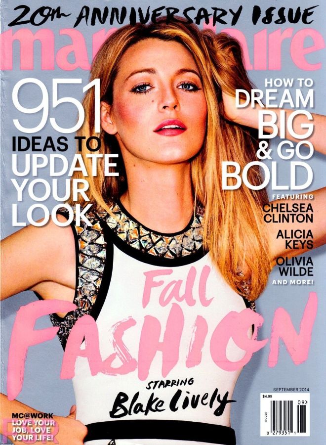 MARIE CLAIRE USA magazine side cover  September 2014