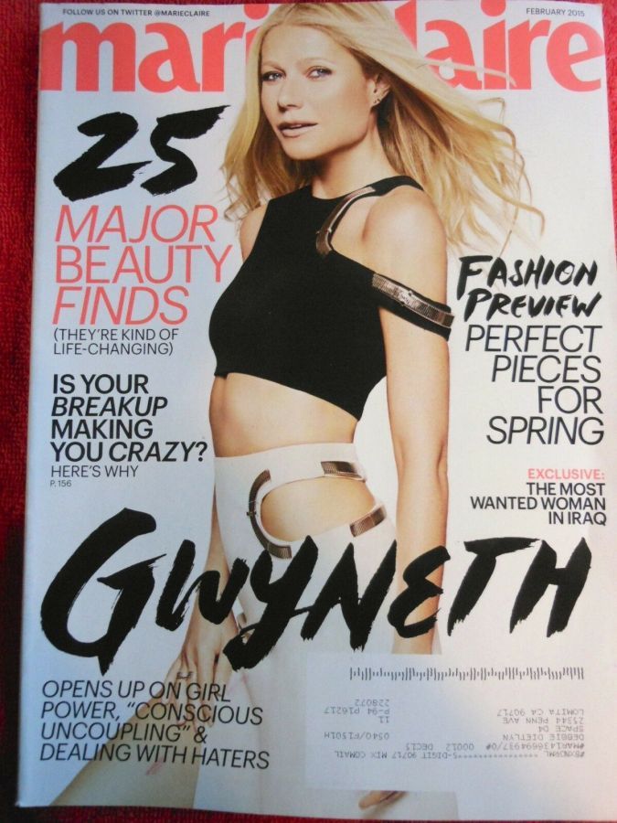 MARIE CLAIRE USA magazine side cover  February 2015