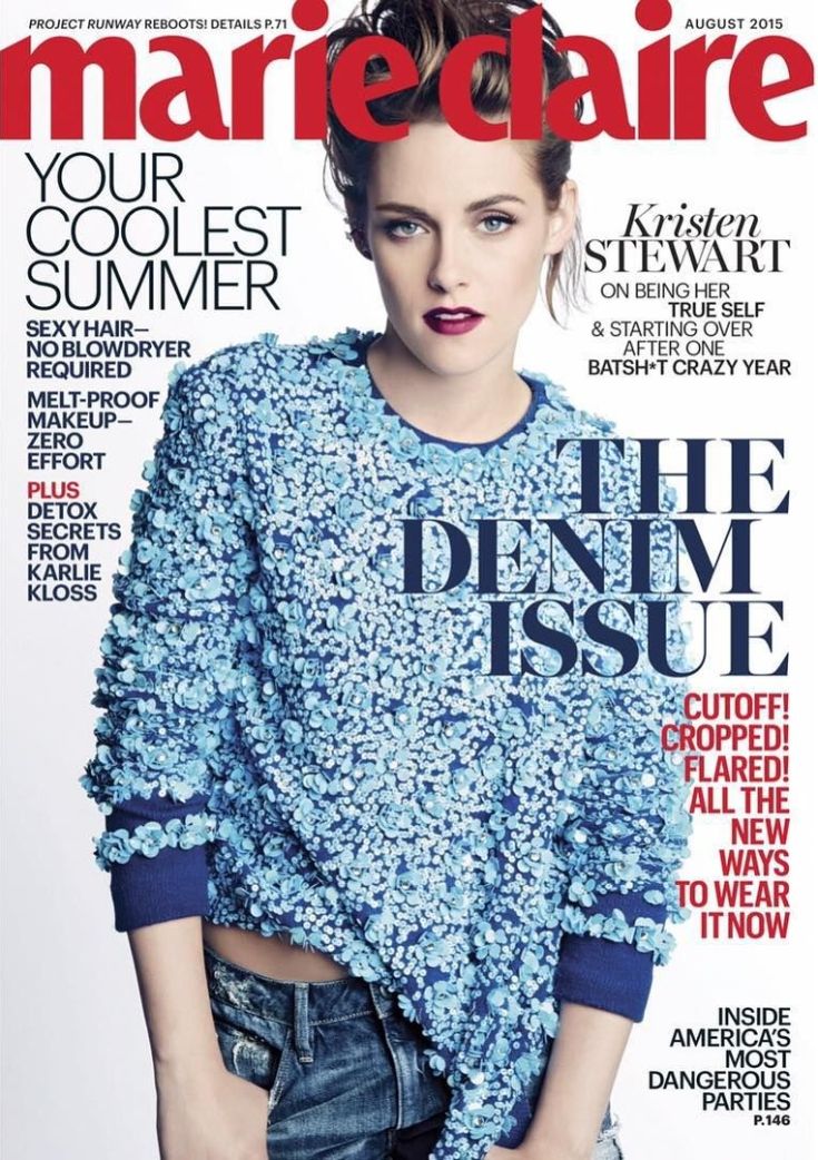 MARIE CLAIRE USA magazine side cover  August 2015