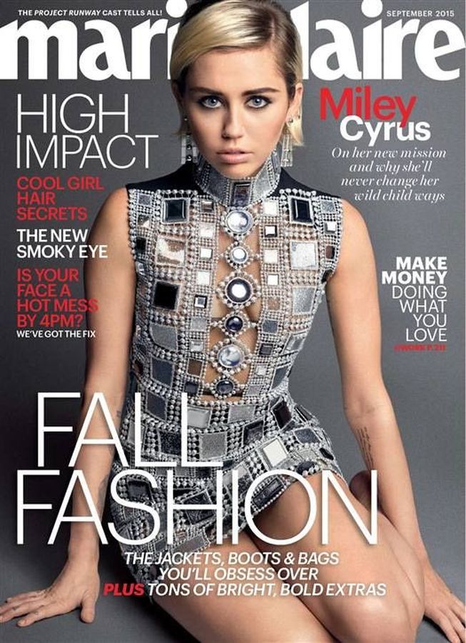 MARIE CLAIRE USA magazine side cover  September 2015