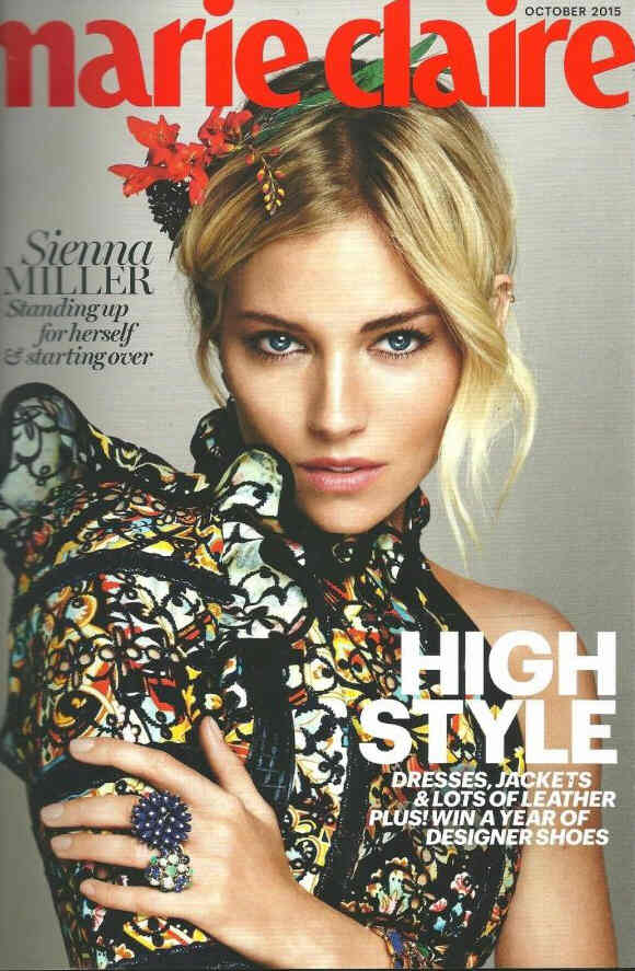 MARIE CLAIRE USA magazine side cover  October 2015