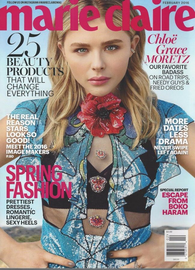 MARIE CLAIRE USA magazine side cover  February 2016