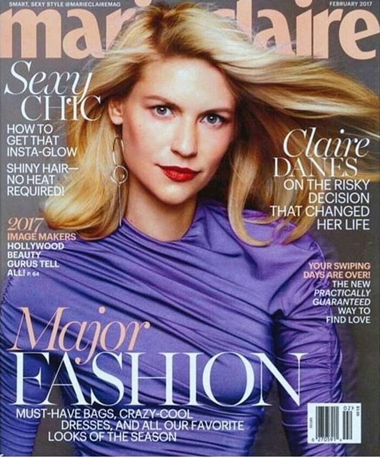 MARIE CLAIRE USA magazine side cover  February 2017