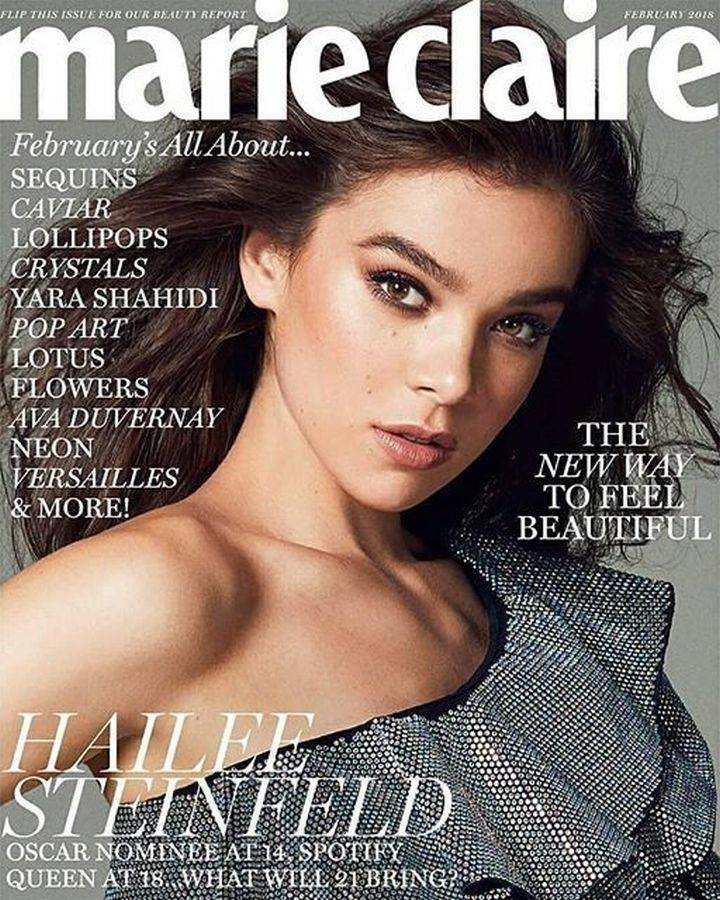 MARIE CLAIRE USA magazine side cover  February 2018