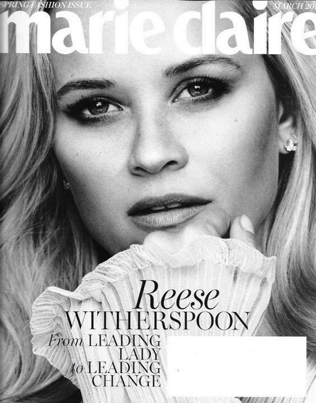 MARIE CLAIRE USA magazine side cover  March 2018