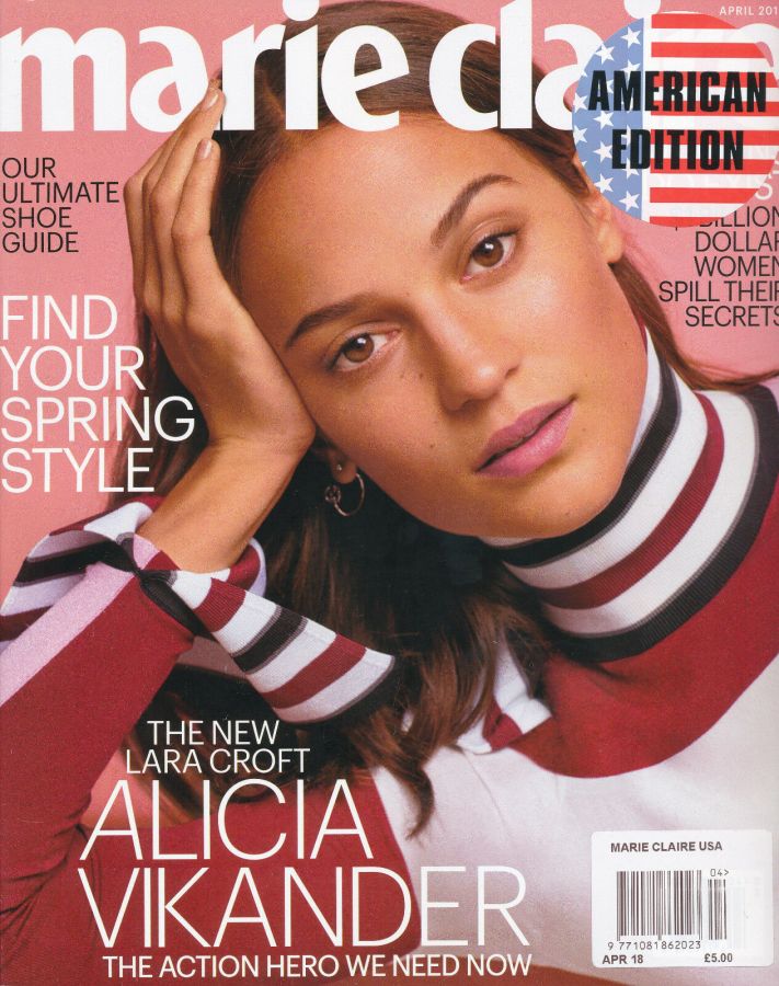 MARIE CLAIRE USA magazine side cover  April 2018