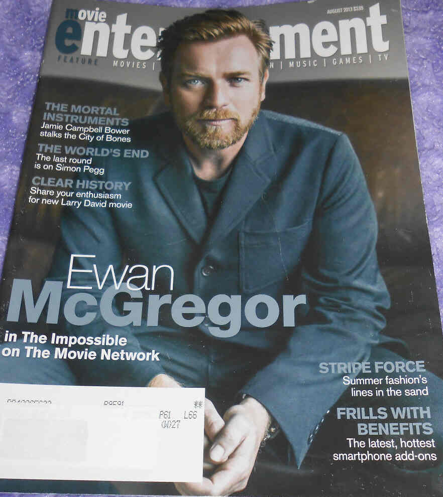 MOVIE ENTERTAINMENT magazine side cover August 2013