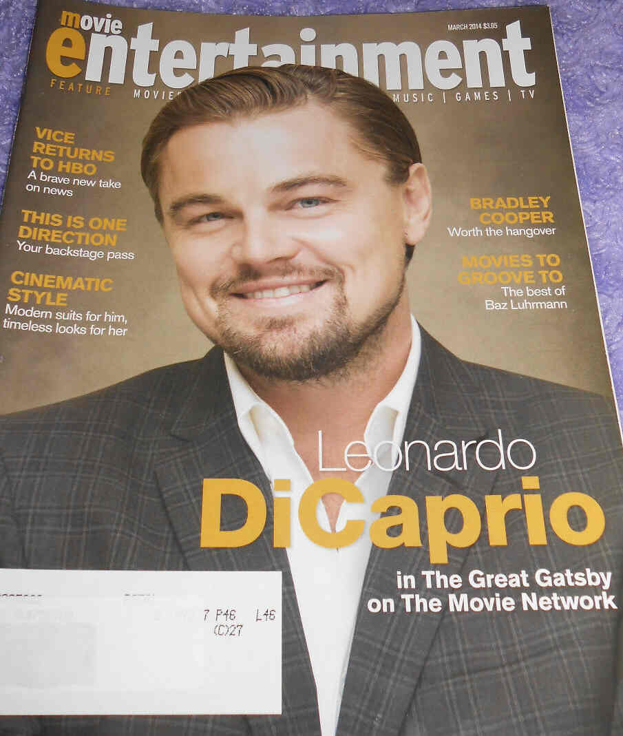MOVIE ENTERTAINMENT magazine side cover March 2014