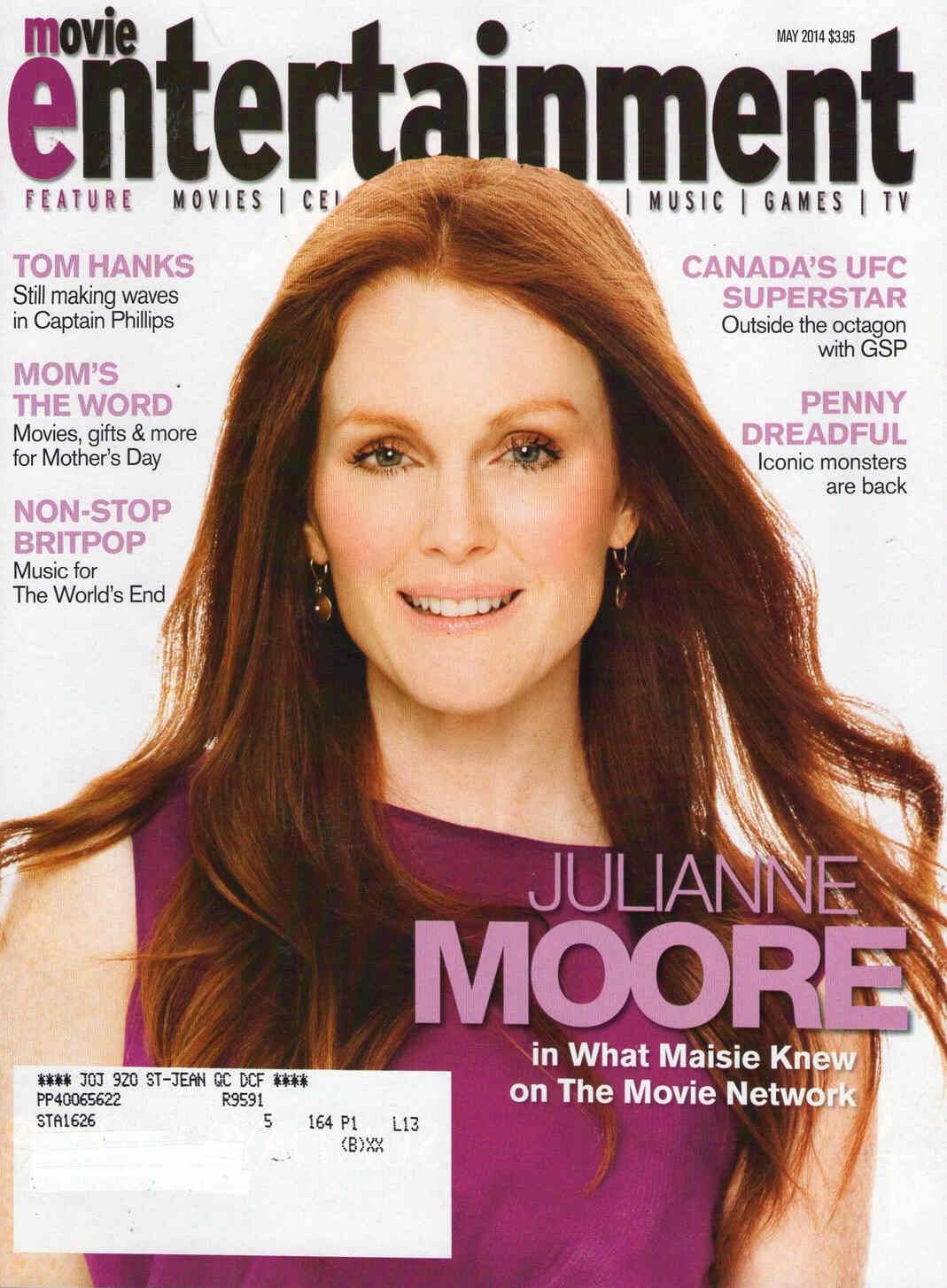 MOVIE ENTERTAINMENT magazine side cover May 2014