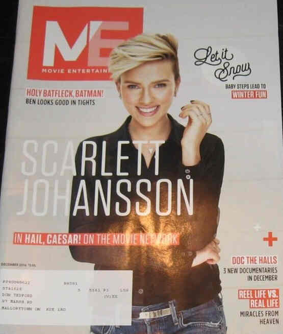 MOVIE ENTERTAINMENT magazine side cover December 2016