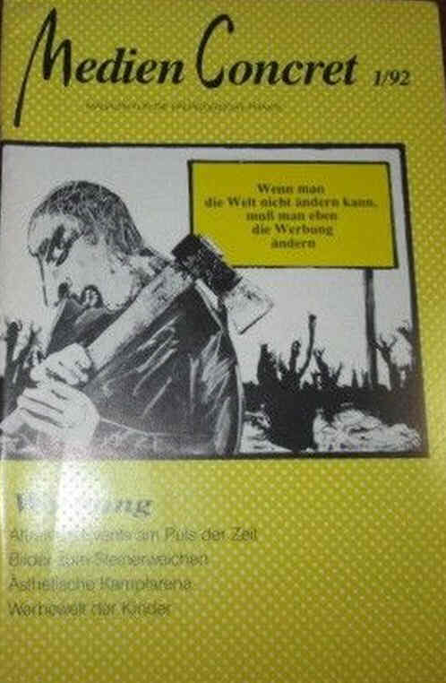 MEDIEN CONCRET magazine side cover Issue 1  1992