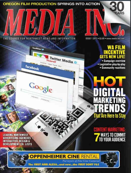 MEDIA INC. magazine side cover Issue 1  2012